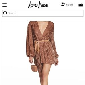 Retrofete Gabrielle Sequined Wrap Dress Bronze